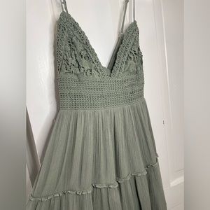 Mini Dress- Lace— Olive